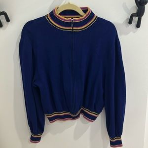Vintage St. John zip up wool sweater